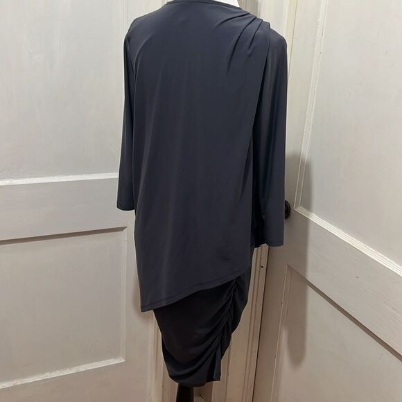 Last Tango Ruched Overlay Dress Grey Women’s Large ~ Bundle 3 - Free Shipping! - Picture 4 of 5